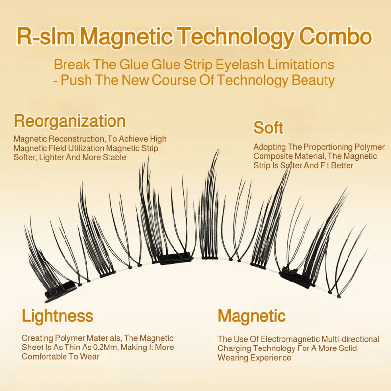 Lazy Glue-Free Magnetic False Eyelashes for Women Sunflower Natural Simulation Fast Adsorption Soft Eyelashes