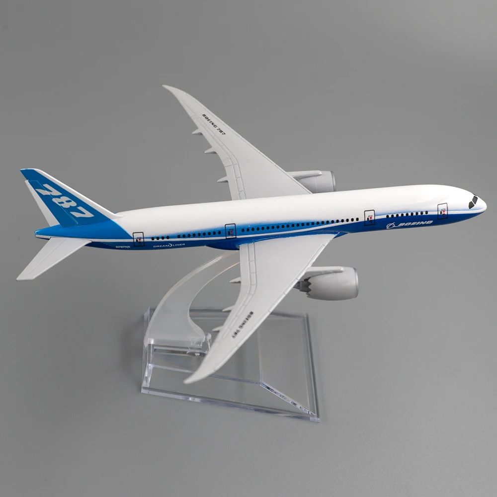 1/400 Aircraft Boeing 787 Prototype 14cm Alloy Plane B787 Model Children Xmas Gift for Desk Decoration