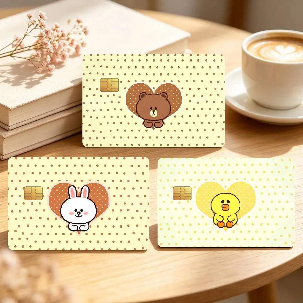 Cartoon Fashion Credit Card Skin Stickers For Bank Bus Metro L-Line F-Friends Cards Waterproof Anti-Scratch Gift 4PCS