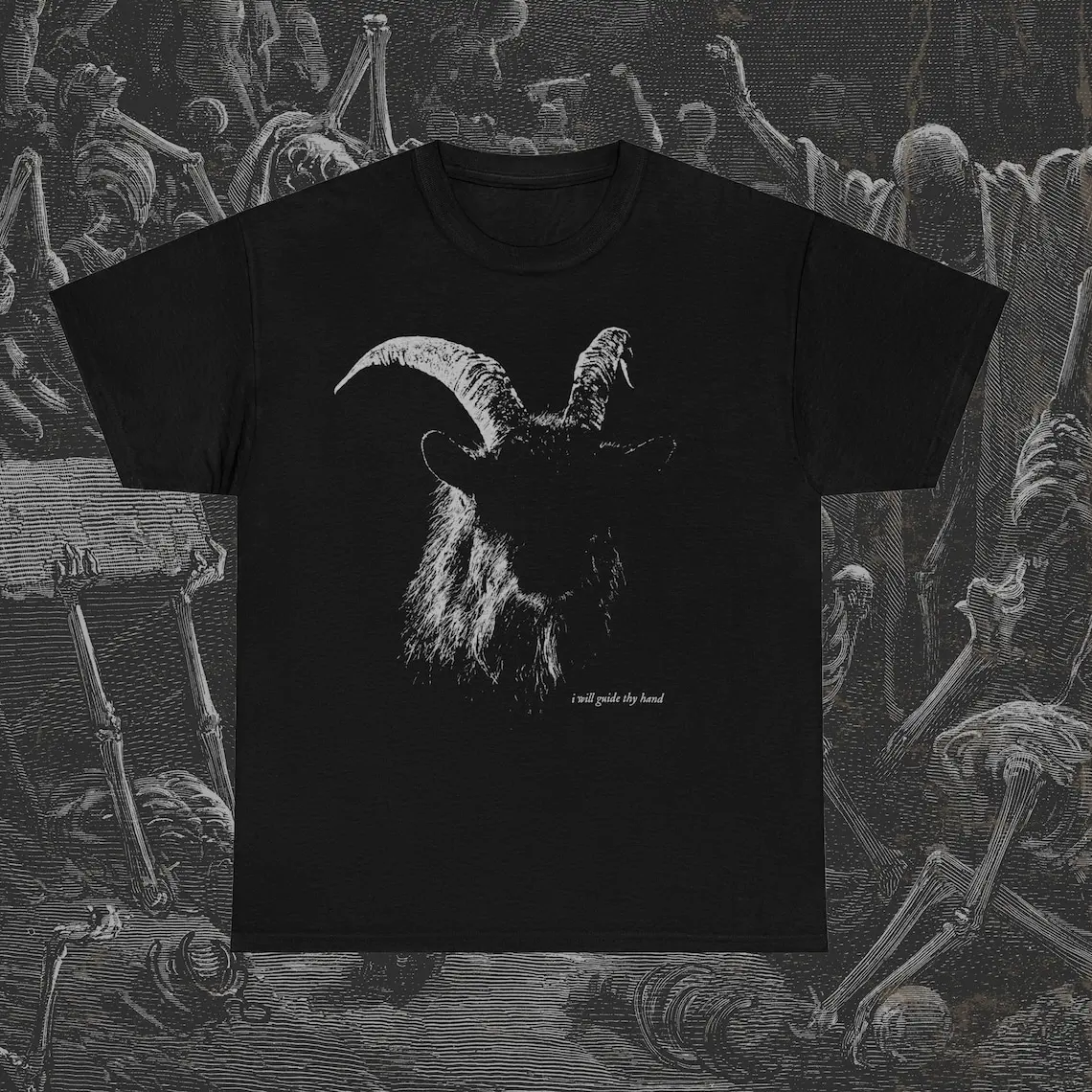 I Will Guide Thy Hand Black Phillip Shirt Live Deliciously Shirt Occult Goat Shirt The VVitch T-Shirt Satanic Shirt Folk Horror