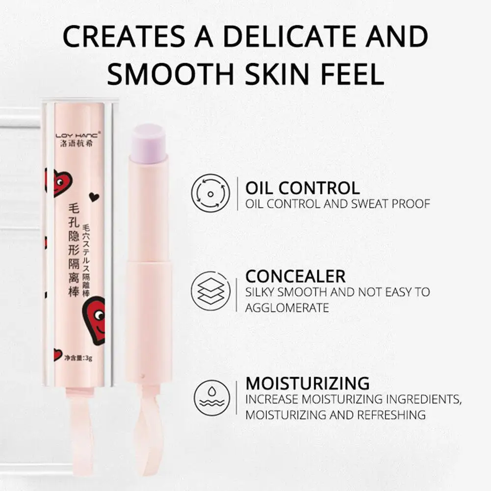 Sdotter Invisible Pore Primers Stick Concealer Isolation Makeup Cosmetic Waterproof Face Primer Makeup Base Oil-control Isolatio