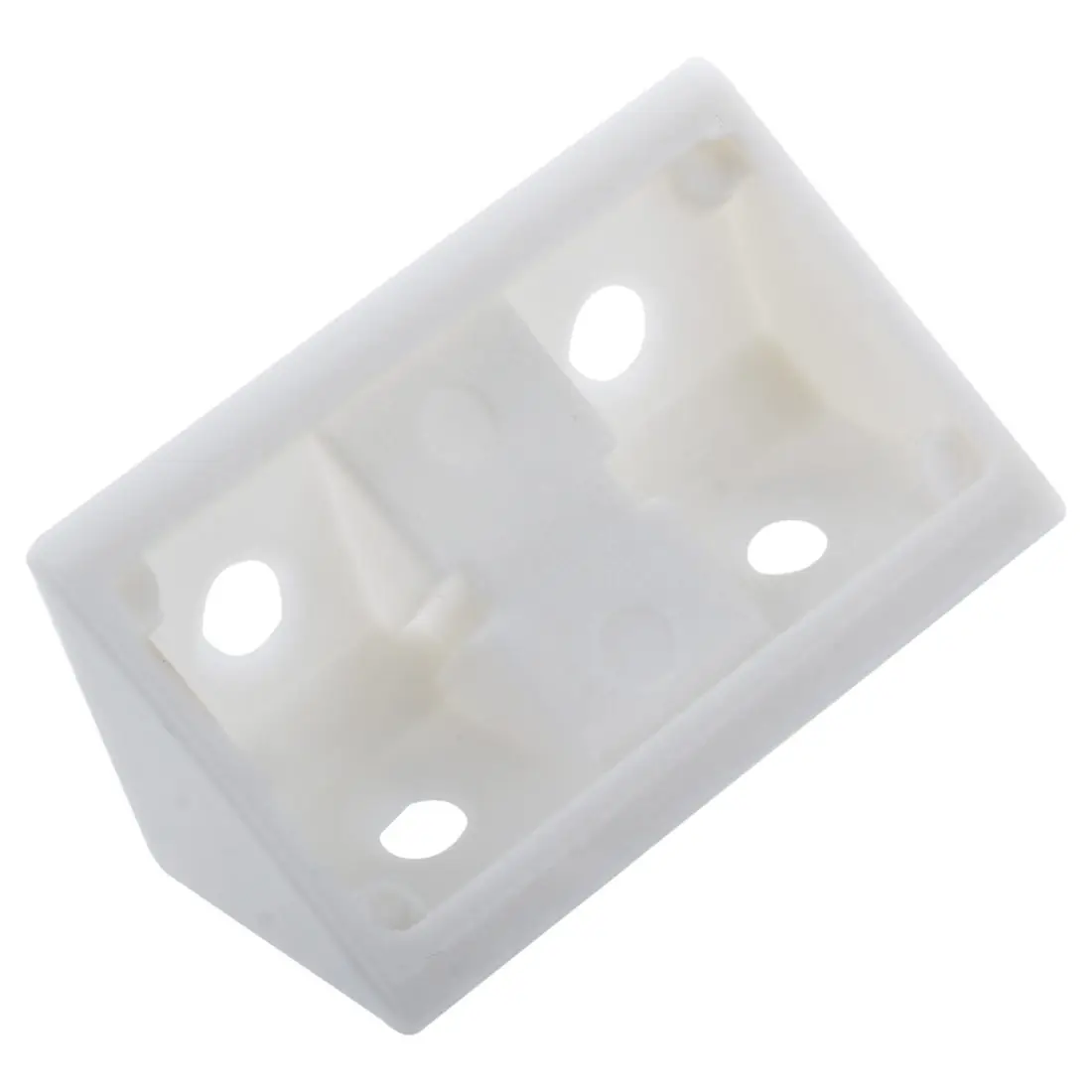 Furniture Cabinet Fastener Corner Braces Angle Brackets White 10pcs