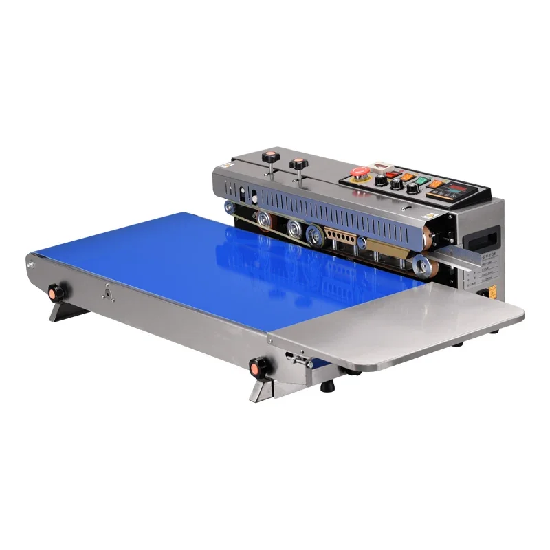 Factory Price Band Widen 400mm Continue Horizontal Plastic Film Bag Solid Ink Printing Sealing Machine with Counter