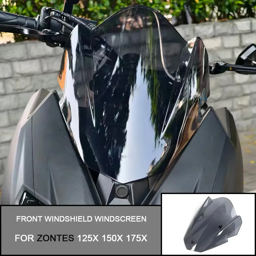 Motorrad-Frontscheibe Windschutzscheibe Modifikationsteile FÜR ZONTES 150X 150-X 125X 175X Sport-Renn-Windabweiser Schutz