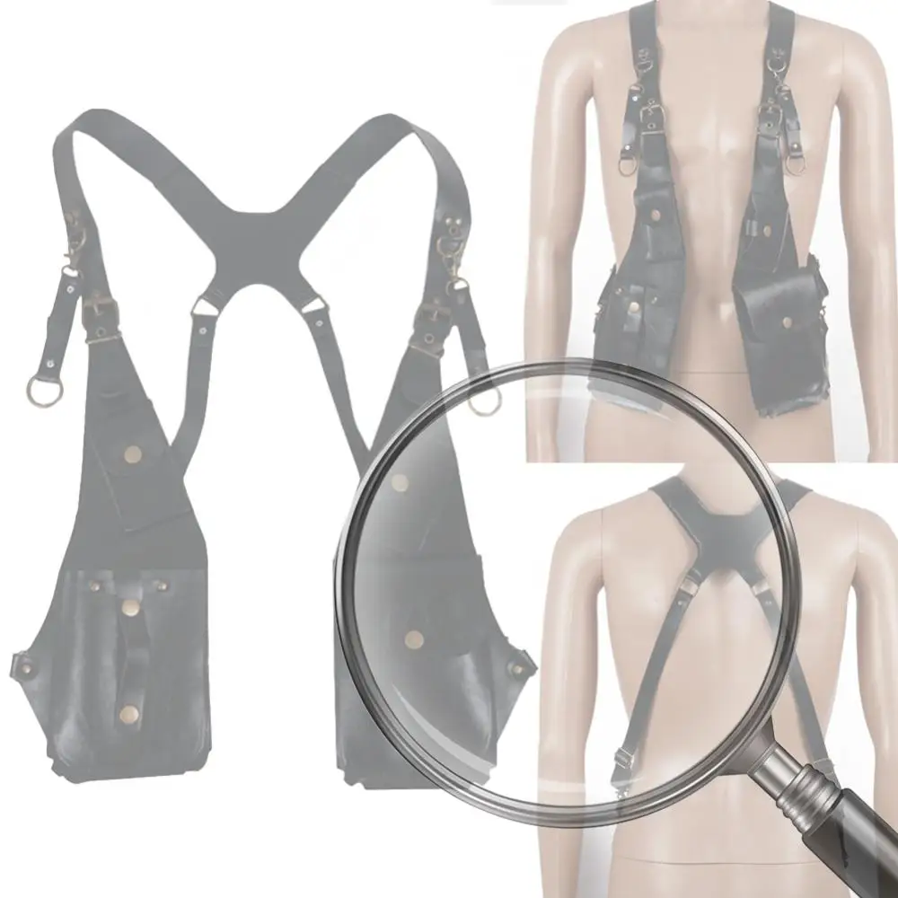 

Мужская сумка-кобура на плечо в стиле стимпанк, регулируемая, многофункциональная, для спорта