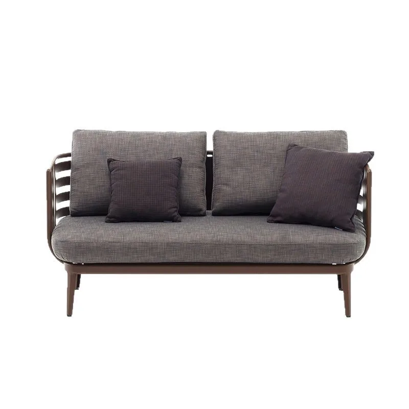 

Nordic outdoor metal sofa open-air balcony courtyard waterproof and sunscreen aluminum alloy sofa coffee table