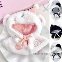 10cm Doll Clothes Winter Cape with Hood, Soft Plush Cape Perfect for Cotton Doll Christmas Dress Up