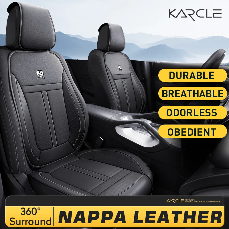 PU Leather Car Seat Cover Full Set 360°Surrounded Bottom Adjustable Back Seat Pad Waterproof Front Seat Cushion Car Accessories