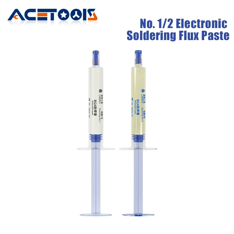 

LANRUI No. 1 electronic soldering flux paste no-clean halogen-free low-odor soldering oil low-smoke syringe type white