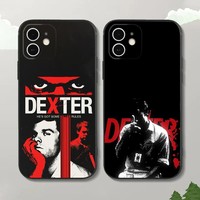 Dexter Morgan Phone Case For iPhone16,15,14,13,12 Mini 11 Pro XR,X,XS,MAX 7,8 Plus Silicone Cover Soft Black