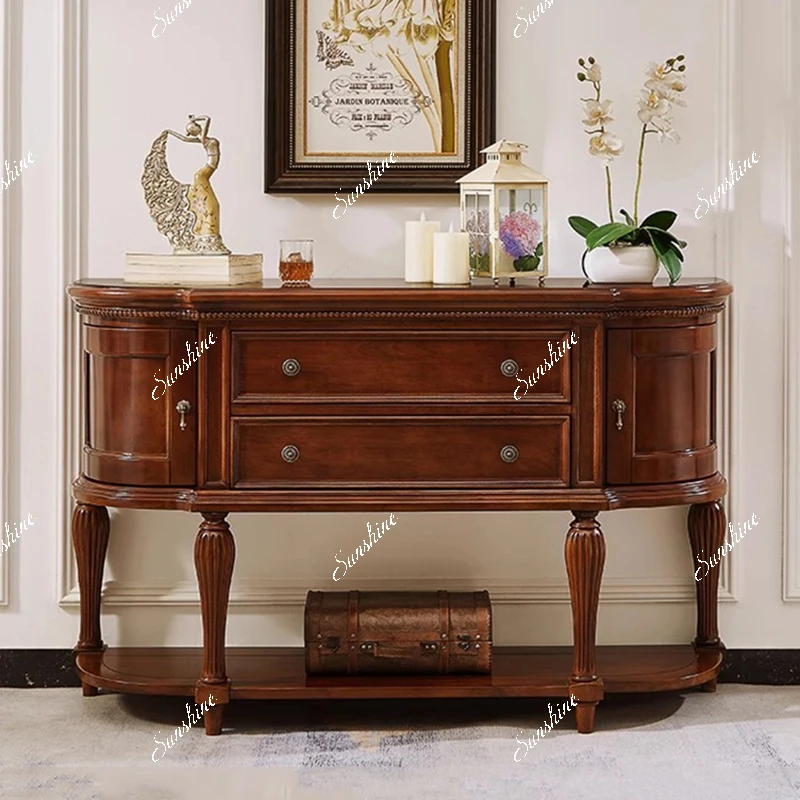 

Vintage Classic Console Table Luxury Beauty Entrance Hall Design Console Table Storage Trendy Woonkamer Tafel