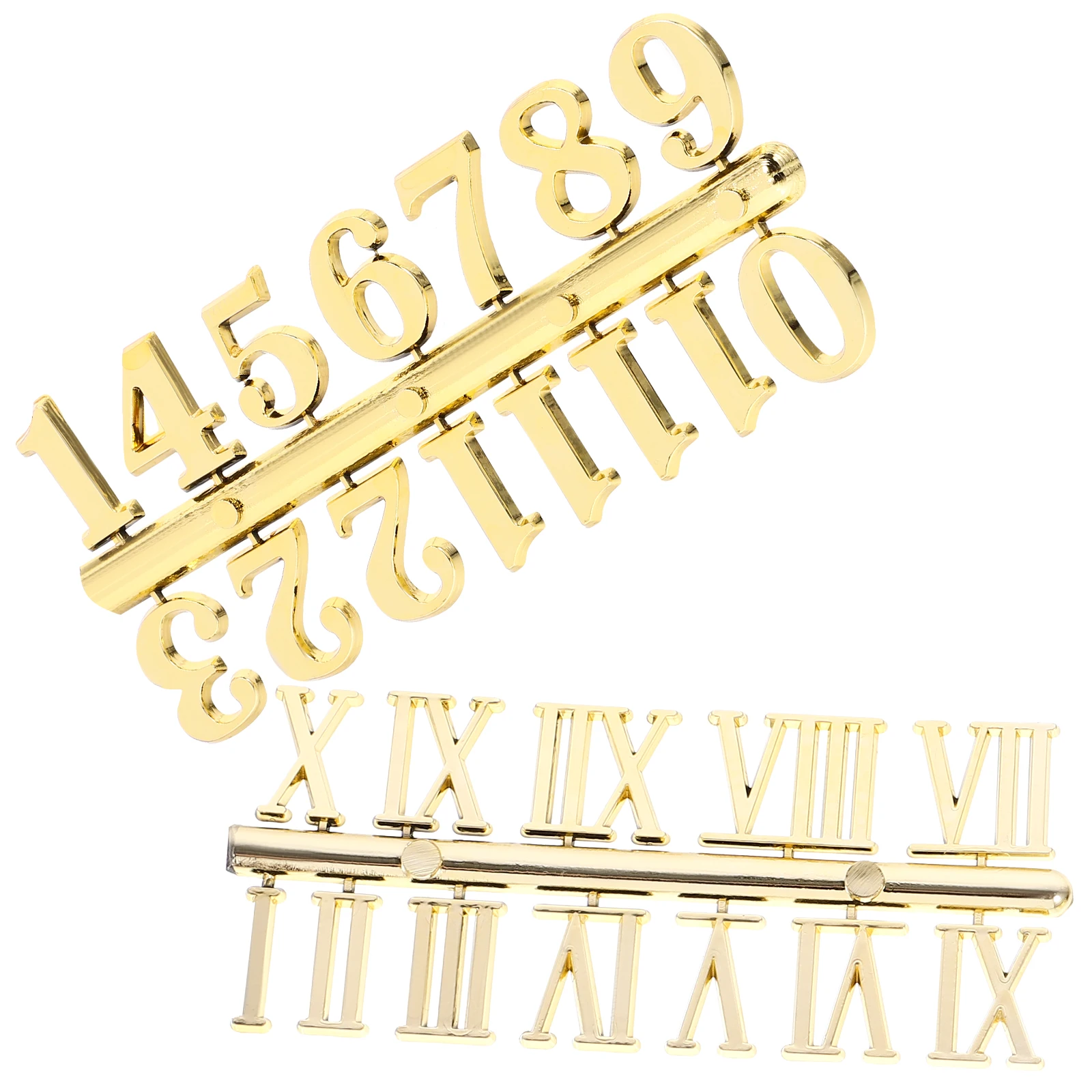 

2 Sets Plastic Number Plates Roman Arabic Numbers Diy Wall Clock Repair Kit Durable Clock Accessories Parts Hardware Kit For