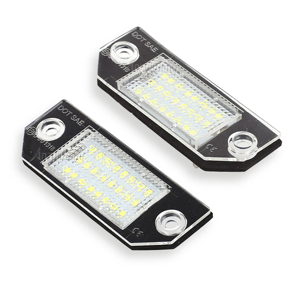 

LED White Number Lamps Plate Light Tail Signal Lamp 2003-2008 For Ford Focus MK2 03-08 Car License Plate Lights 12V