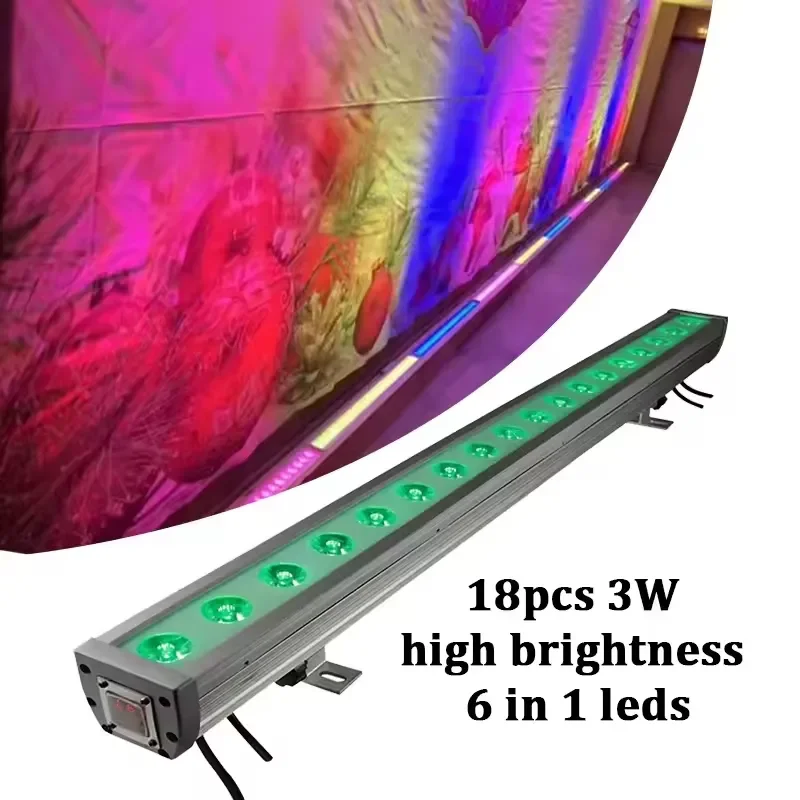 for Grace Waterproof Aluminum Wall Washer Light Outdoor LED Stage Lighting 18PCs 3in1 RGB Blinder