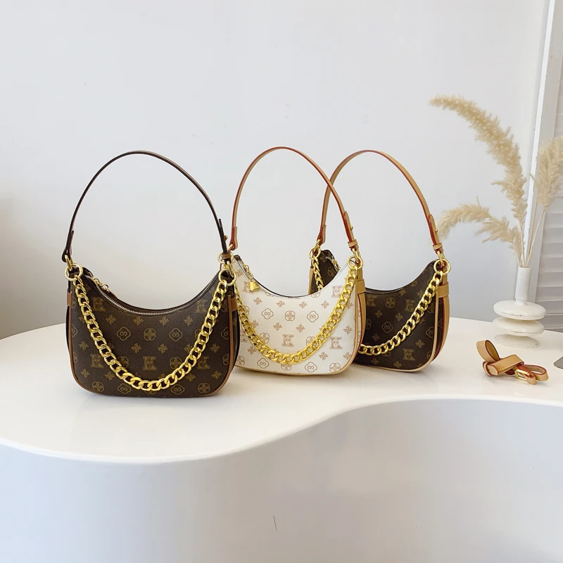 

Classic Elegant Leather Shoulder Bag For Women Luxury Designer Crossbody Bag Vintage Style Tote Handbag