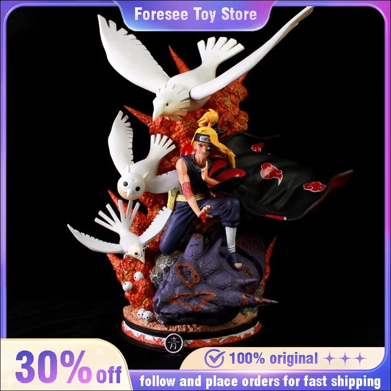 46cm akatsuki deidara naruto animação periféricos pvc modelo grande estátua ornamentos coleção figura legal artesanato brinquedo para crianças