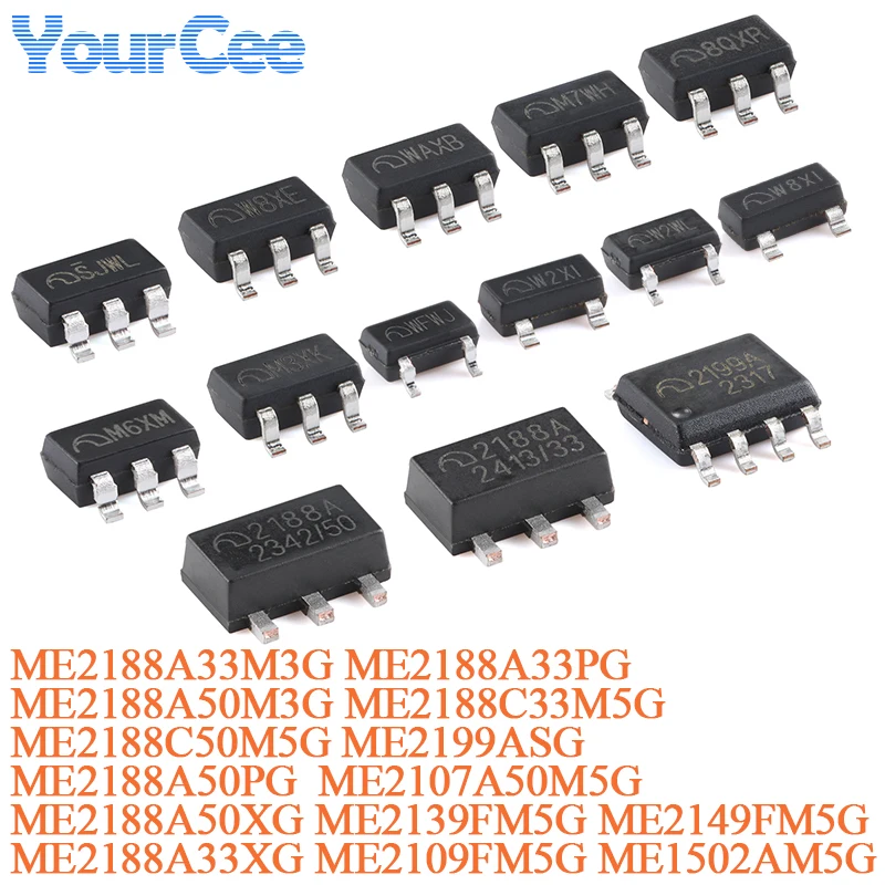 50Pcs/20Pcs ME2188C50M5G W8XE SOT-23-5 ME2188C50 ME2188 Efficient PFM Synchronous Boost DC-DC Conversion Chip ME1502AM5G SJWL