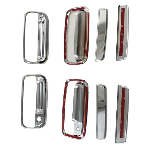 टोयोटा लैंड क्रूजर प्राडो FJ90 1997 - 2002 कार एक्सेसरीज एक्सटीरियर डेकोरेट के लिए क्रोम प्लेटेड सिल्वर कार डोर हैंडल बाउल कवर 12 best sales एफजे90 - №9