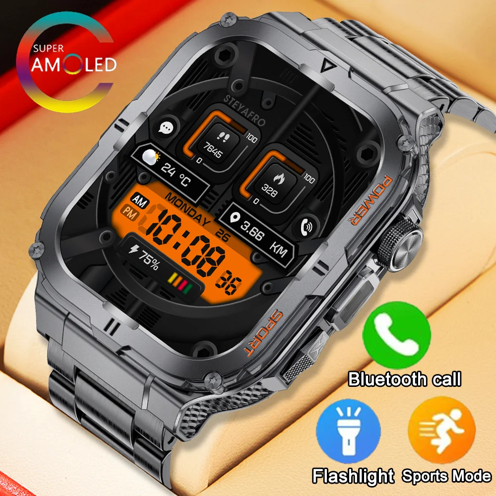 

2024 New Outdoor Smart Watch Men 2.01" Screen IP68 Waterproof Watches Bluetooth Call Ai Voice Sport Smartwatch For Android IOS