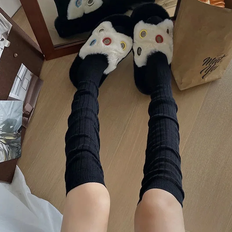 2026 الشتاء بلون الفخذ العليا جوارب الإناث جورب طويل الحرارية الدافئة القطن أنبوب طماق العصرية عادية فوق الركبة جورب