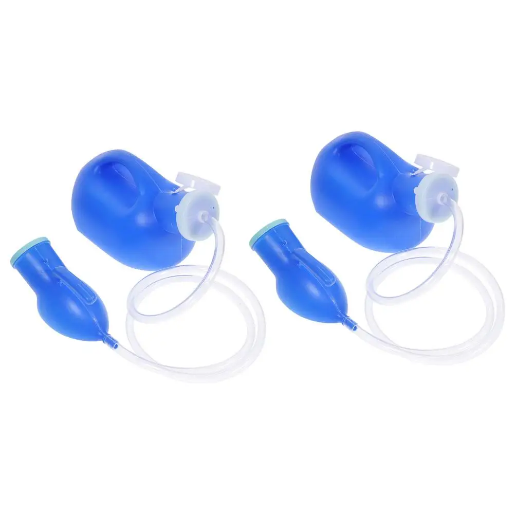 

2Pcs Portable Urinal Bottles 2000ml Blue Scale for Men Large Capacity Emergency Care Travel Camping Thick Plastic Durable