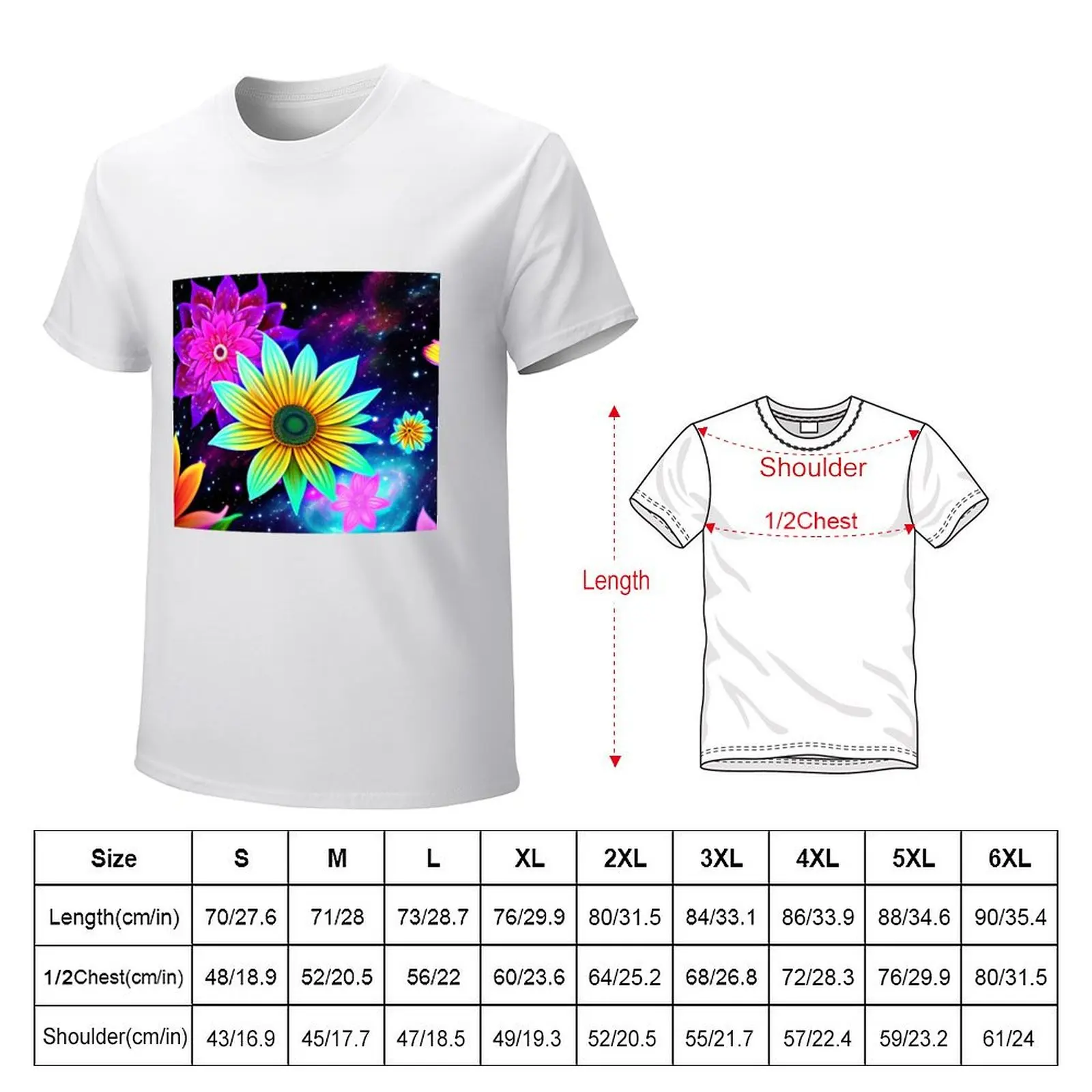 Trippy flowers T-shirt for a boy new edition plus sizes mens graphic t-shirts big and tall