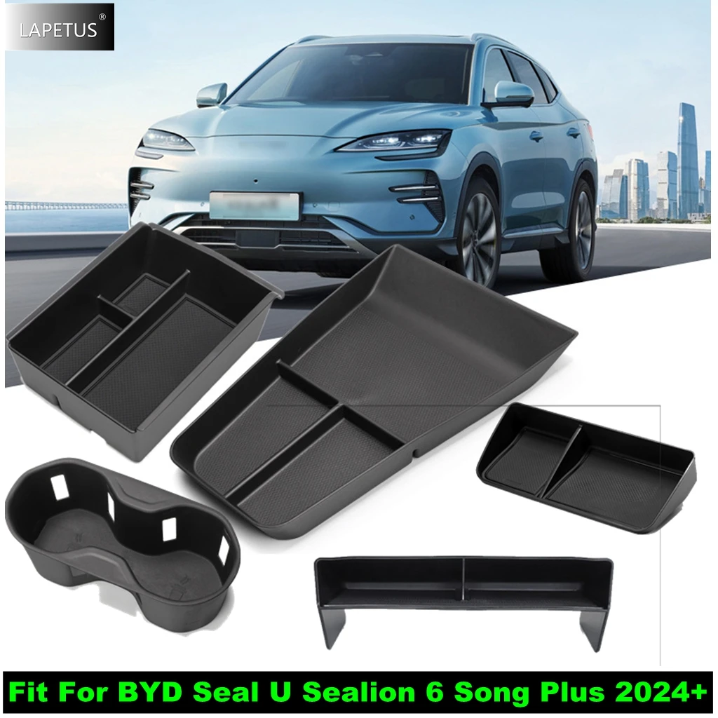 

For BYD Seal U Sealion 6 Song Plus 2024 2025 Armrest Storage Box Water Cup Holder Dashboard Container Car Interior Accessories