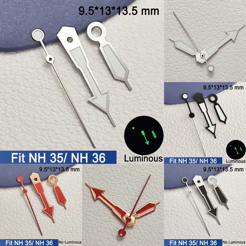 

Watch Hands Suitable for NH 35 NH 36 Green Luminous Arrows Shape Hands Luxury Watches Wristwatches Accessories Modification Part