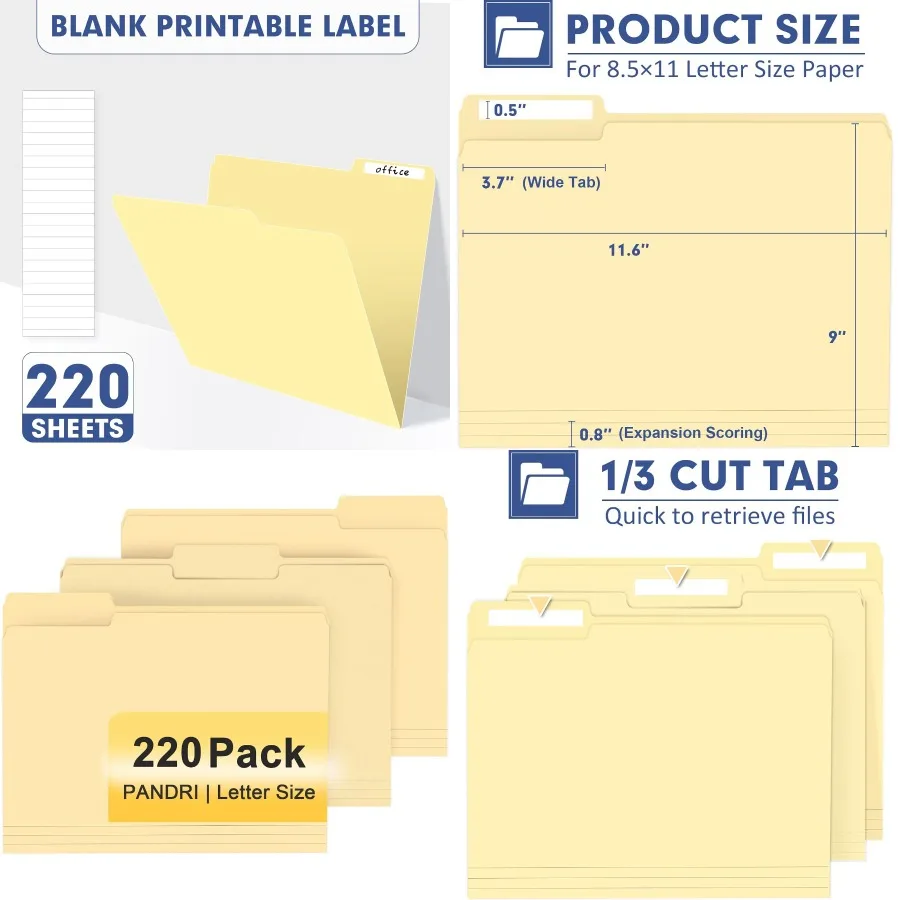 dossier-de-fichiers-pandri-paquet-de-220-dossier-de-fichiers-1-3-onglet-coupe-format-lettre-dossier-de-classement-pour-bureau-ecole-affaires-manila-enveloppe-storag