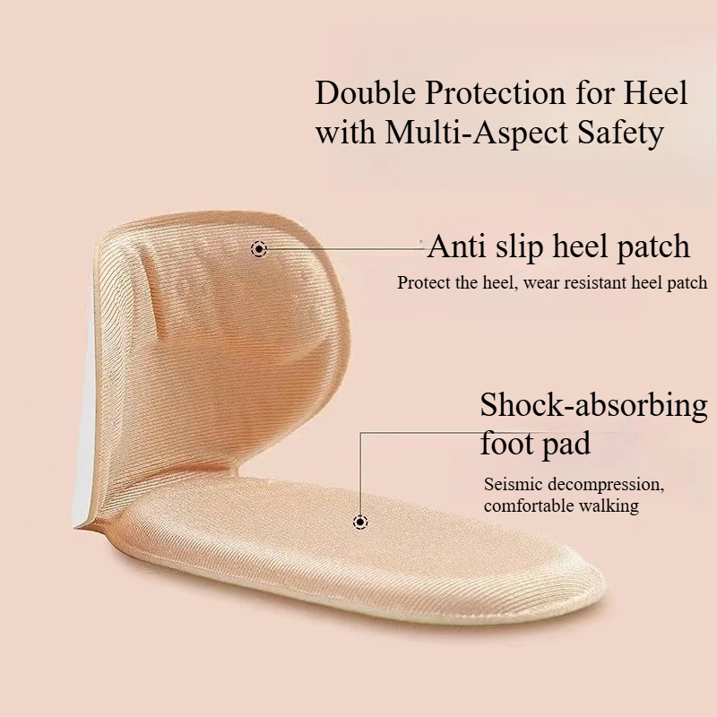 2/4pcs Half Insoles for Women Shoes Back Stickers High Heels Liner Insert Heel Pain Relief Protector Pads for Shoe Size Reducer