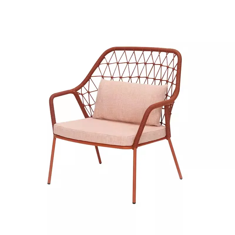 

Outdoor rattan balcony small sofa simple courtyard garden single chair three-piece