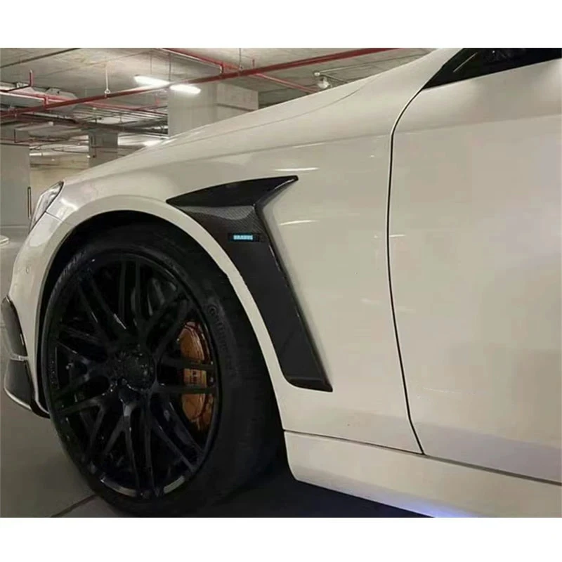 For S-Class W222 modified front lip rear lip Wind knife spoiler tail throat Car Accesso carbon fiber body kit 4