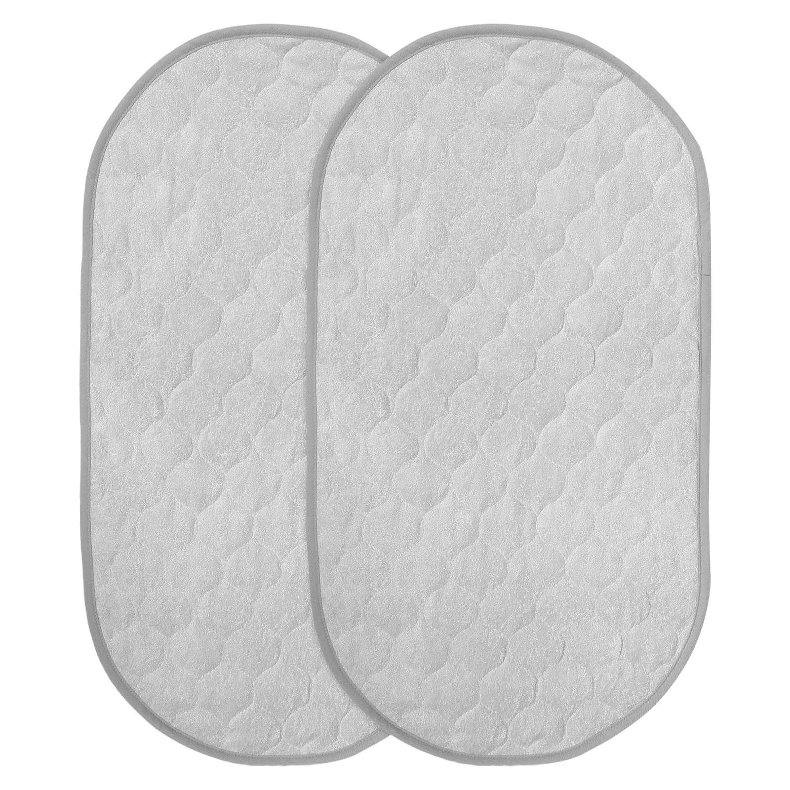 

2pcs Reusable Baby Changing Pad Liners Grey Waterproof Portable Foldable Diaper Mat Washable Newborn Travel Pads Changing Table