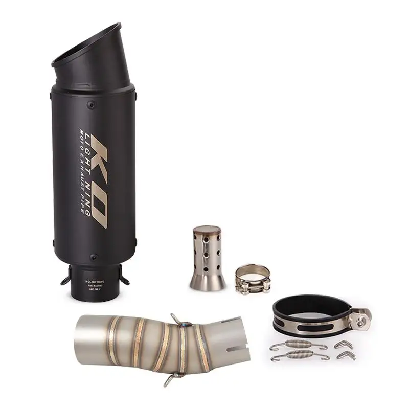 51mm Auspuffrohr für cfmoto 450sr 2015-2018 Motorrad Flucht Mid Link Rohr Edelstahl Schall dämpfer Slip auf abnehmbaren DB Killer – Detail 16