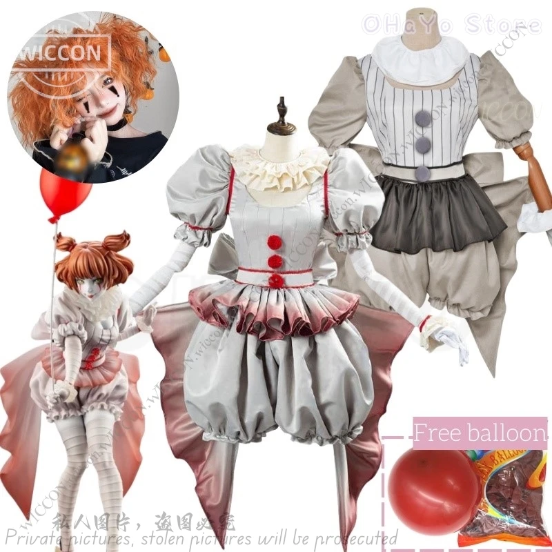 

Clowns Party Cosplay Halloween Costume Wig Halloween Beautiful Horror Clowns Carnival Party Clothing Adult