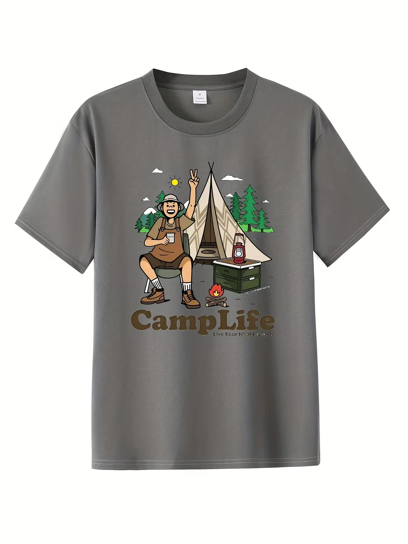 2026 جديد القطن الخالص الرياضة كل مباراة الرجال والنساء نفسها في الهواء الطلق تي شيرت الإبداعية طباعة جولة الرقبة قميص قصير