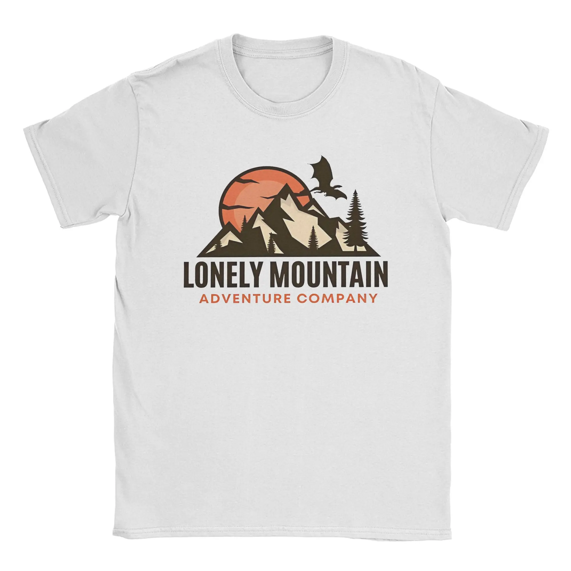 Camiseta de l-lords Of The r-rings para hombre, camisa de Montaña Solitaria, aventura, empresa, fantasía, ropa de algodón, Vintage, manga corta, cuello redondo