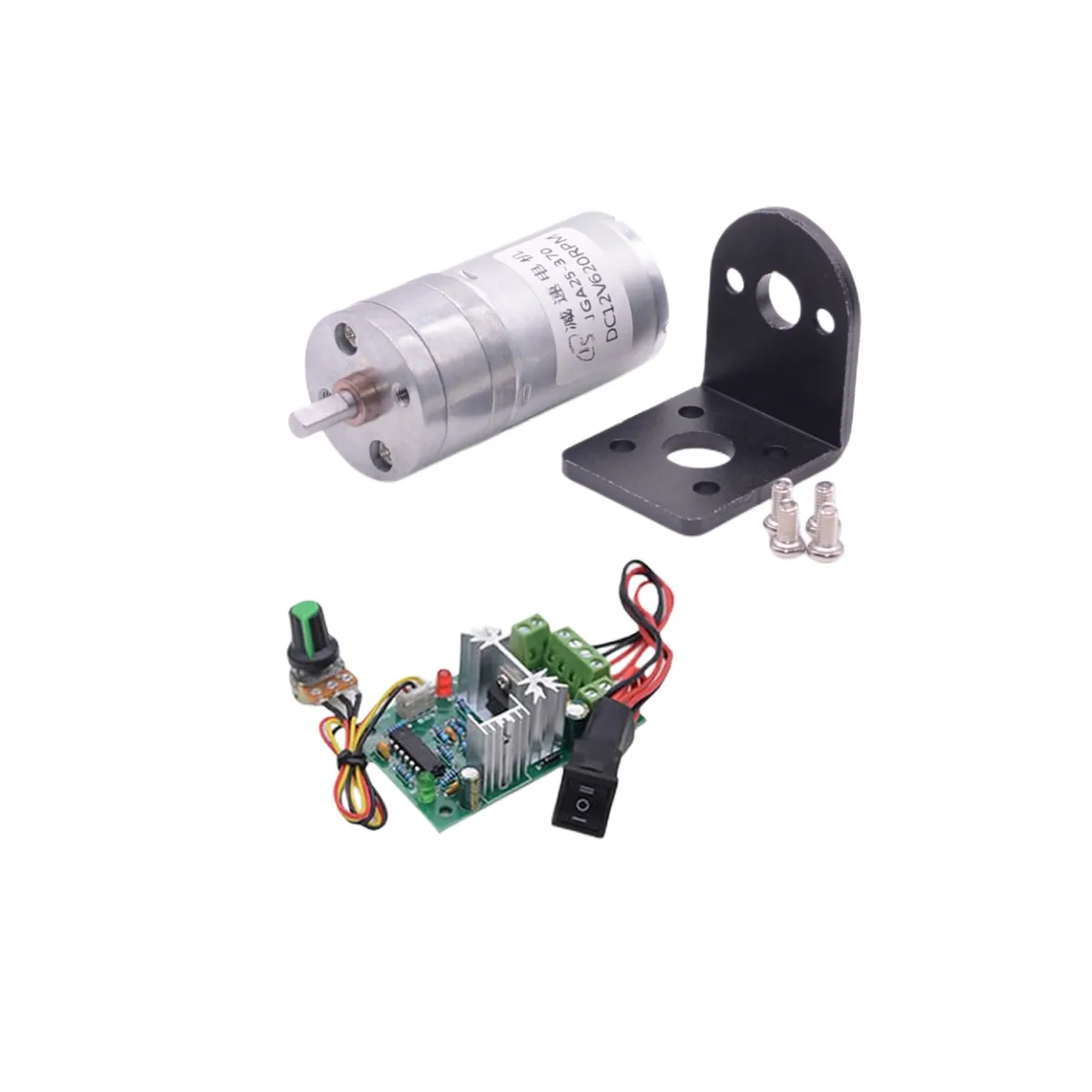 25GA370 DC deceleration motor Low speed motor High torque 6V12V24V model vehicle towing head motor