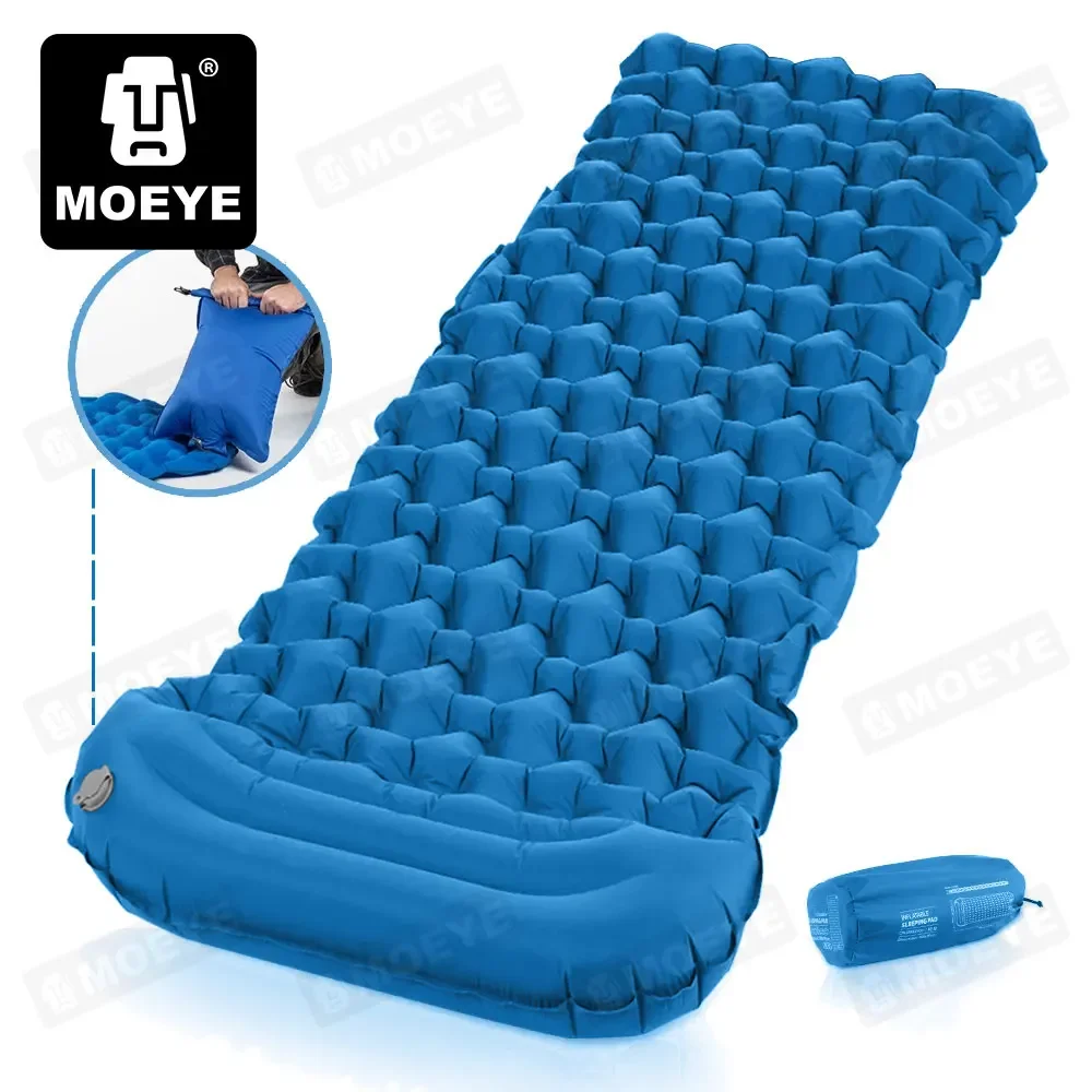 MOEYE Outdoor Inflatable Camping Mat  Air Sleeping Pad Mat Ultralight Waterproof Nylon Inflatable Cushion Picnic Bed