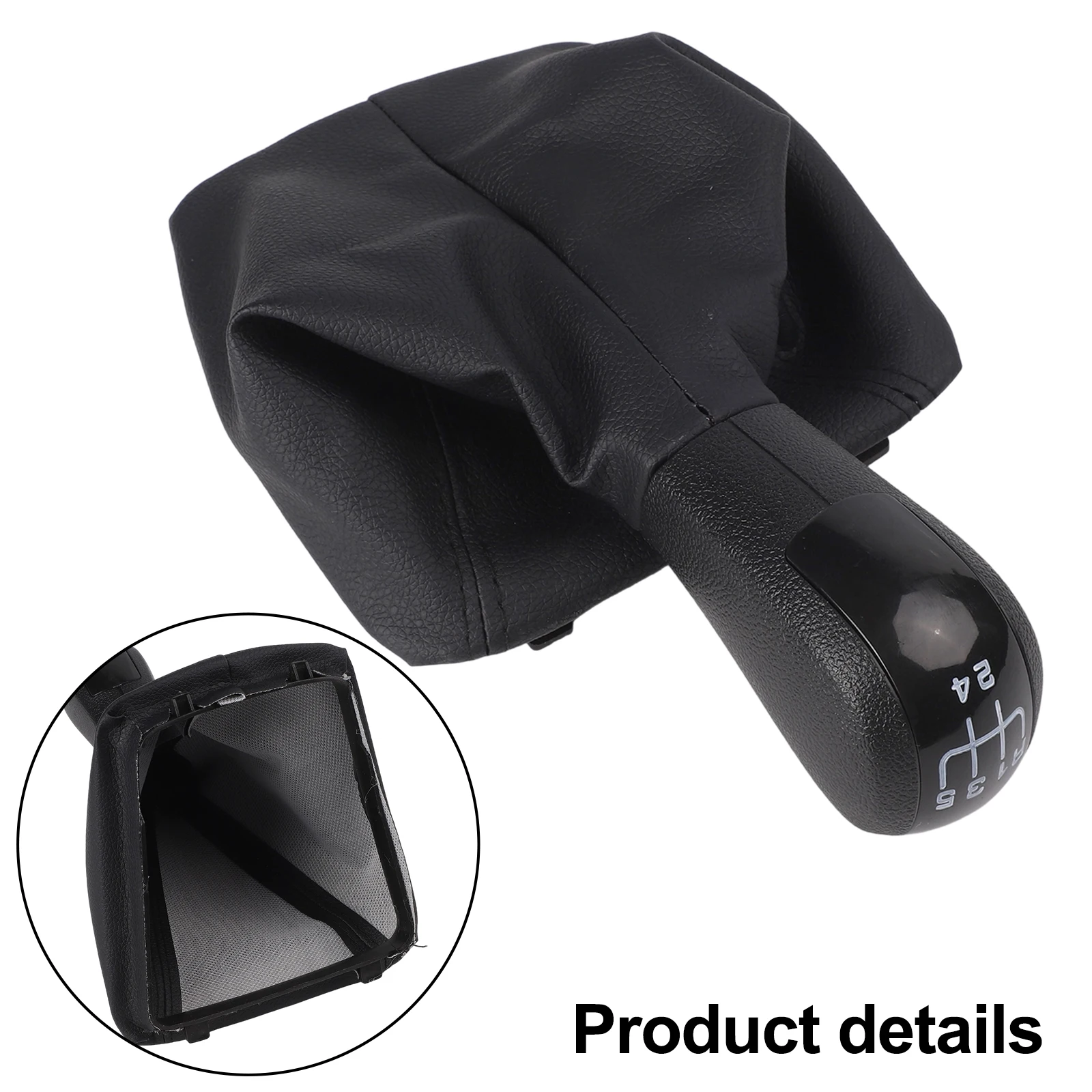 スタイリッシュな 5 速ギアレバーシフトノブ、レザーブーツ付き、シュコダ オクタビア A5 用、2004 年から 2012 年のバージョンと完全に互換性があります。