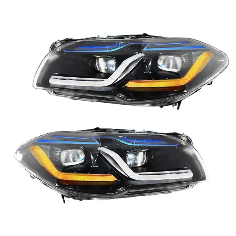 

F10 LED Headlight for BMW 520i 2010 2014 F10 F18 Xenon Hid upgrade to M5 F90 L DRL LED headlight with Blue modified headlamp