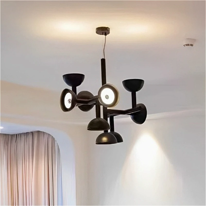 

Nordic Modern LED Ceiling Chandeliers Creative Black Pendant Light for Home Decor Counters Lobbies Living Rooms and Dining Rooms
