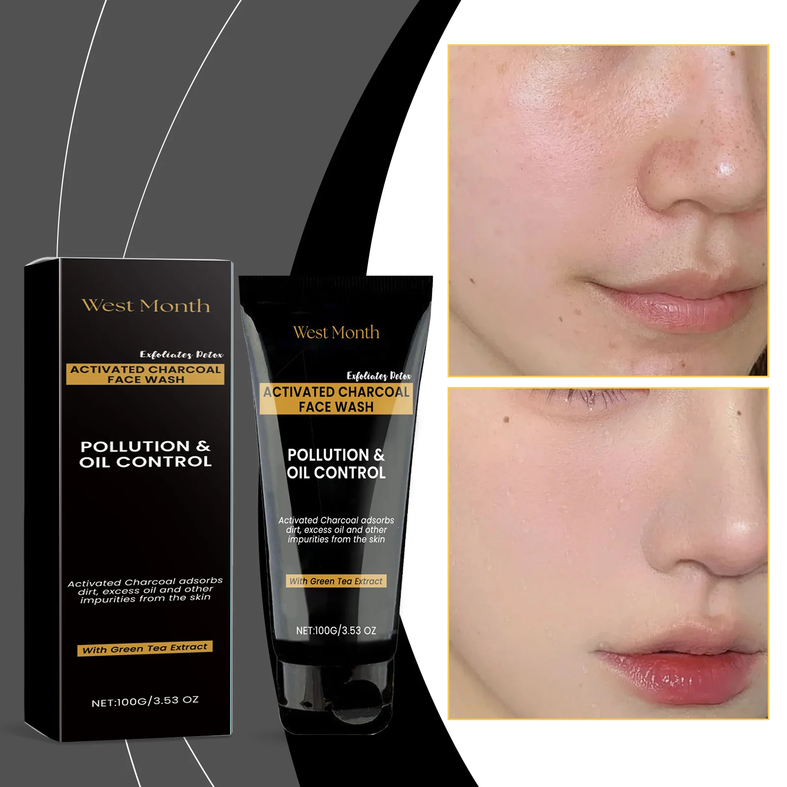 

Skin Brightening Facial Cleanser - Deep Cleansing, Dark Spot Reduction, and Gentle Exfoliation - for Clear and Even-Toned Skin