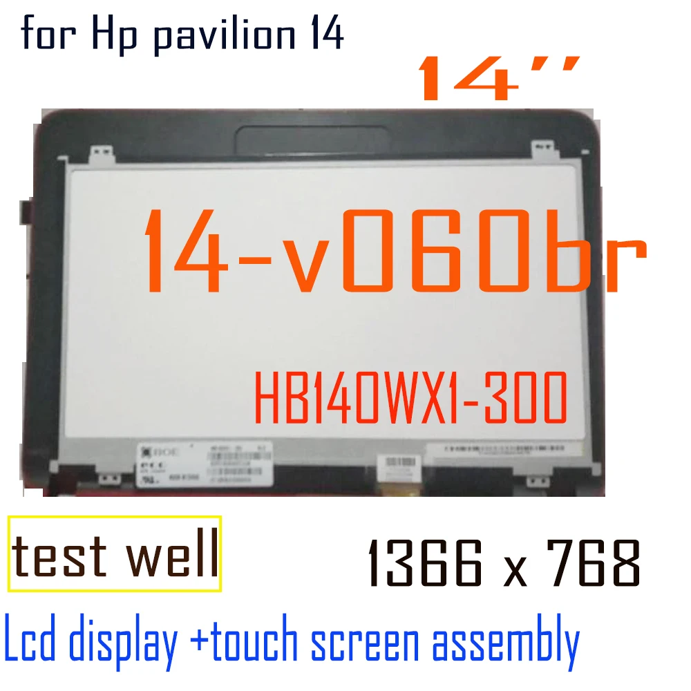 14'' HD per HP Pavilion 14-v060br Display LCD Touch Screen Digitizer Assembly