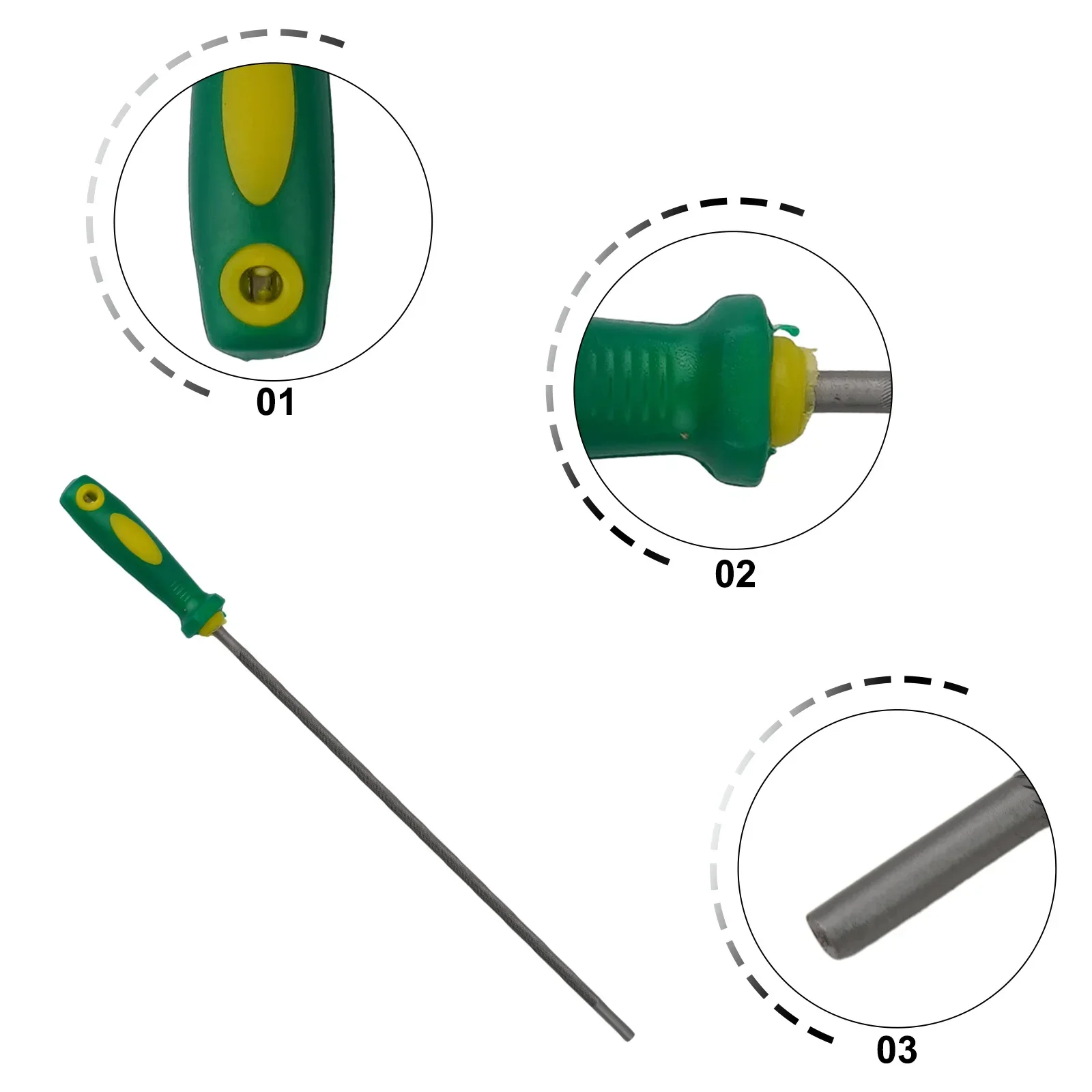 1PC 4mm 4.8 Mm 5.5mm Round High Carbon Steel Sharpening Chainsaw Saw Chain Files Sharpener Plastic Handle For Electric Chain Saw