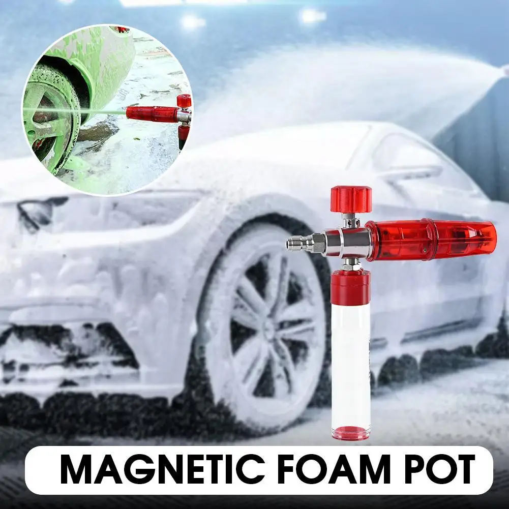 

Пенная пушка для мойки высокого давления из нержавеющей стали, генератор пены с быстрым разъемом 1/4 дюйма, 360° ° Регулируемая толстая пена для автомойки