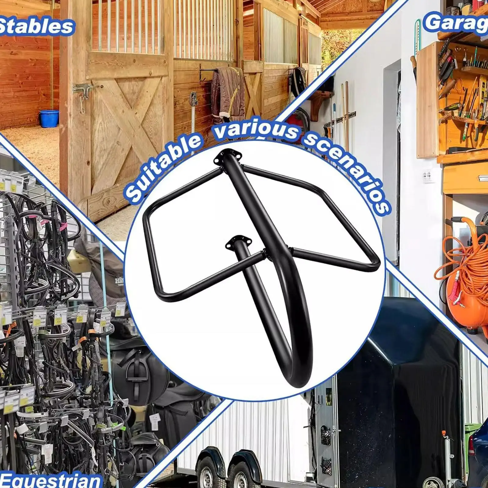 

Saddle Rack Wall Mount Equipment for All Types of Saddles Organizer for Farm