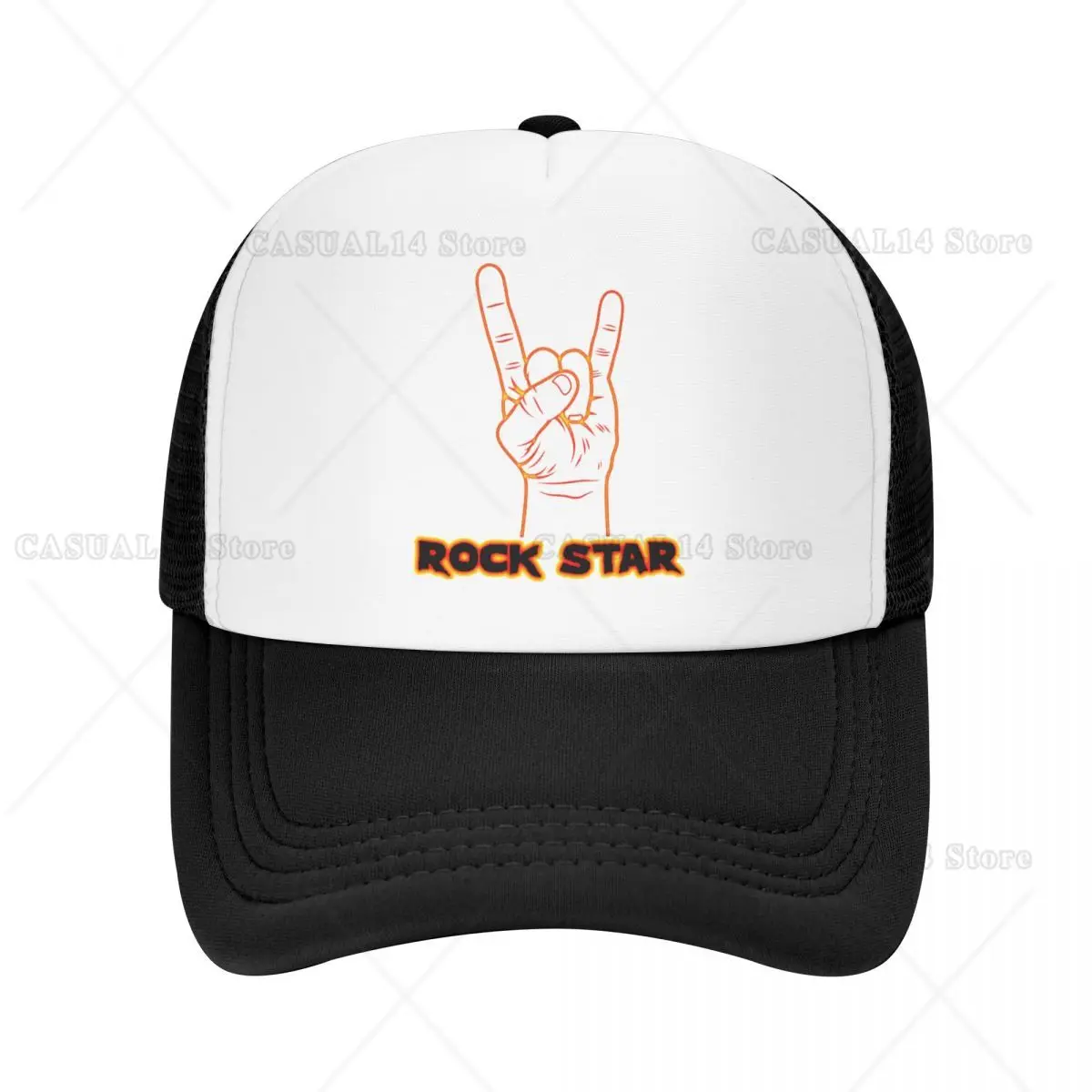 

Gesture Rock Star Baseball Cap Women Men Breathable Heavy Metal Music Trucker Hat Outdoor Btrathable Cap