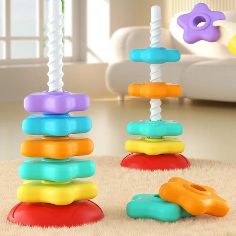 Habilidade Brinquedo empilhamento para crianças várias camadas coloridas Desenvolvimento habilidades motores fino Toy
