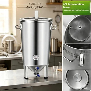 LT Special fermentation barrel for self-brewed beer 304 stainless steel barrel storage tank Commercial household small 60L